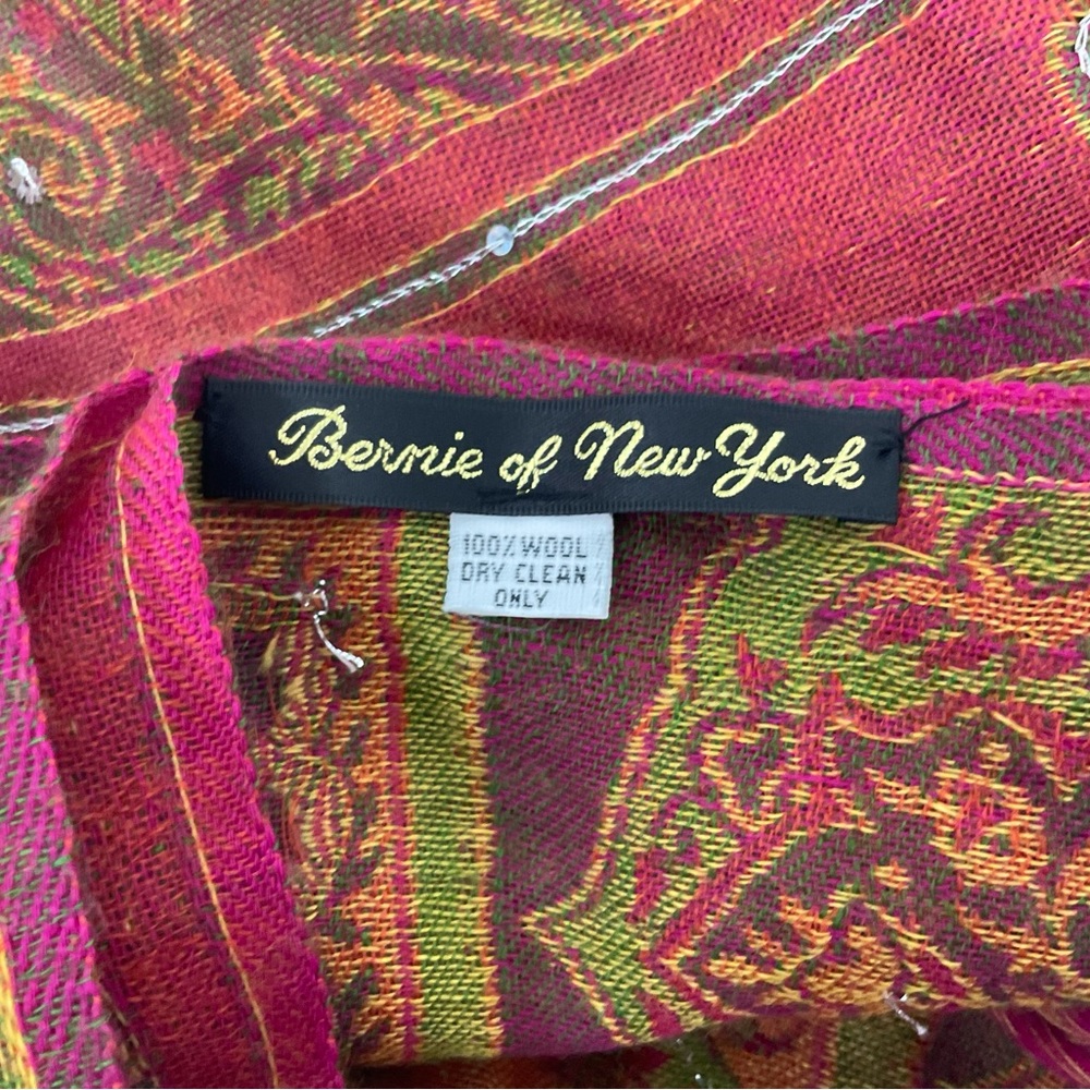 Bernie of New York 100% Wool Scarf Large Scarf Wrap - Picture 11 of 12